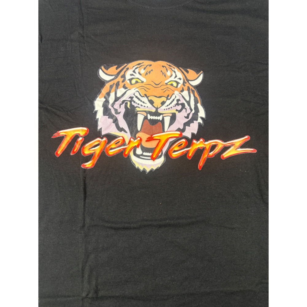 Hustle State of Mind Tiger Terpz Black Graphic Tee Shirt Mens Medium Club Tiger
